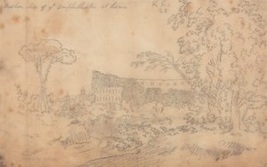 Lado roto del Anfiteatro en Roma de John Robert Cozens